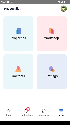 Android application Mosaik screenshort