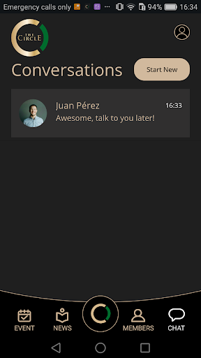 The Circle Group App Screen 2
