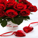 Red Flowers Heart LWP icon