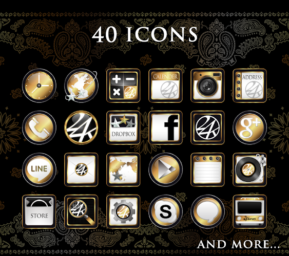 アイコンきせかえ 24karats ペイズリー壁紙付き Latest Version For Android Download Apk
