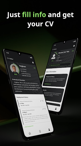 Resume maker, CV builder Screen 2