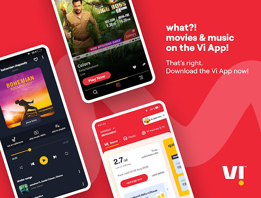 Vi App - Recharges & Music 
