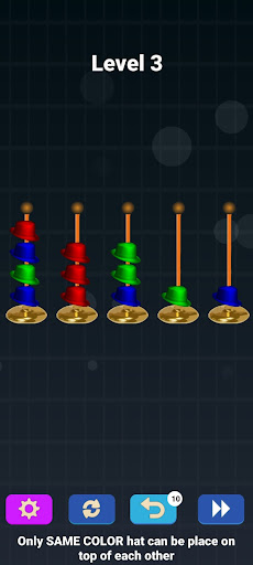 Android application Hat Color & Puzzle Sort Game screenshort