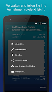 Hi-Q MP3 Recorder (Pro) Bildschirmfoto