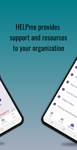 HELPme - Resources and Support Screen 2