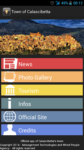 Android application Town of Calascibetta screenshort