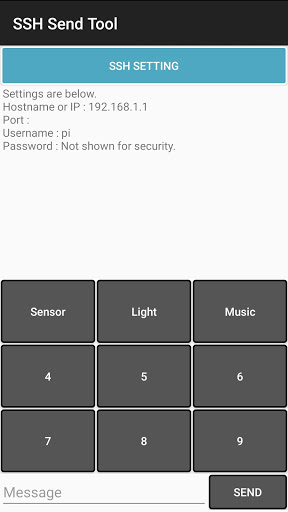 Android application SSH Send Tool screenshort