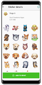 Captura 7 WASticker - perro pegatinas android