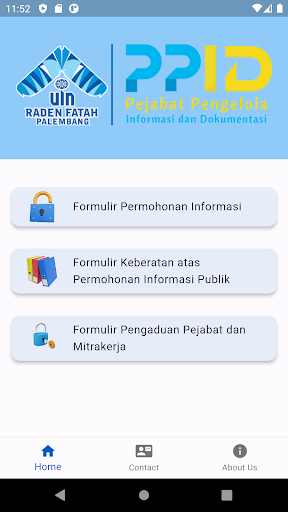 Android application PPID UIN Raden Fatah Palembang screenshort