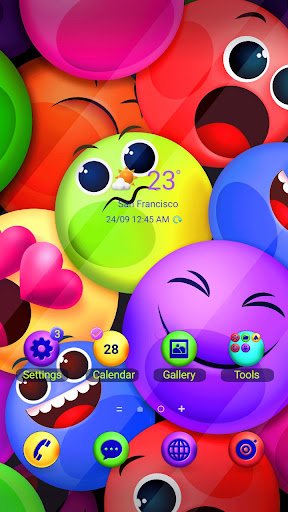 Android application Color Cute Emoji - Wallpaper screenshort