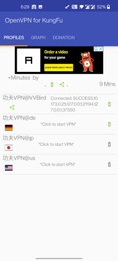 Android application OpenVPN for KungFu@vvbird screenshort