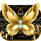 Lux Gold Butterfly Keyboard Theme icon
