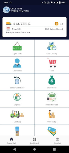 Android application Super Gulf - Van Sale screenshort