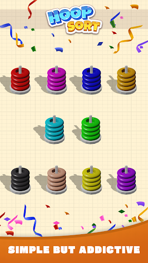 Hoop Sort - Color Ring Puzzle Screen 3