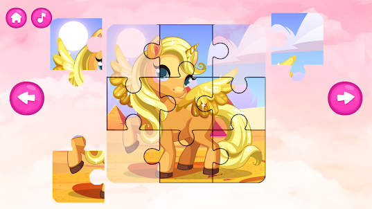 Cute Unicorn Puzzle Girl Games