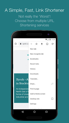 Android application 'Worst' URL Shortener screenshort