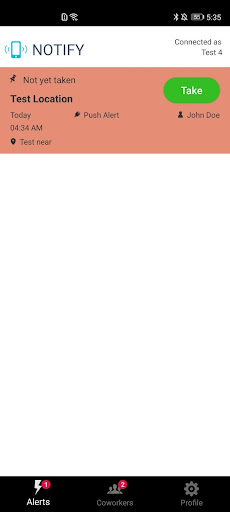 Notify Nurse Call Screen 2