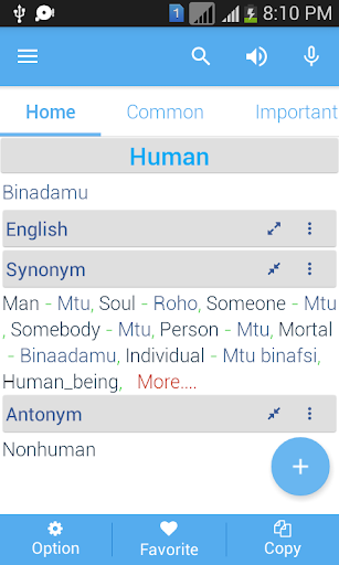 Swahili Dictionary Multifuncti Screen 3