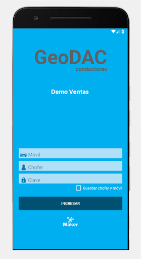 Android application Demo Ventas - Conductores screenshort