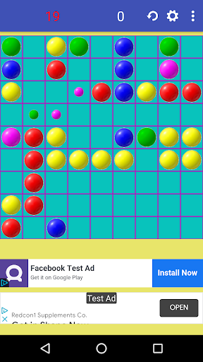 Android application color balls screenshort