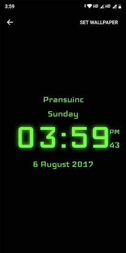 Android application Digital Clock screenshort