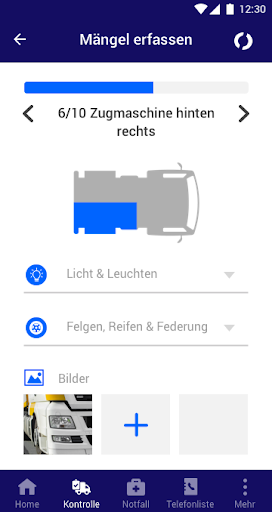 Wedolo Fahrer-App Screen 2