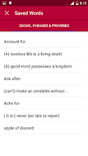 Offline Idioms & Phrases Dicti Screenshot