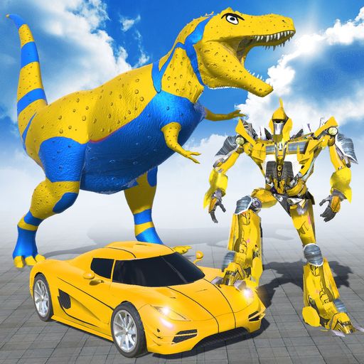 Flying Dino Robot Car Games