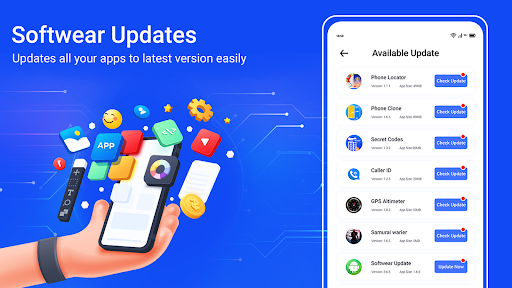 Screenshot of Update Software App: Updates