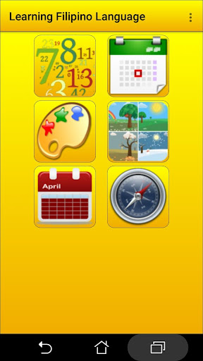 Android application Learning Filipino language screenshort
