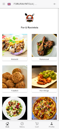 Android application For U Ravintola screenshort