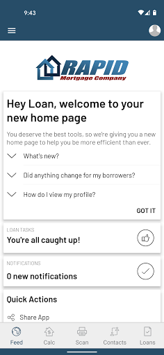 Android application Rapid Mortgage screenshort