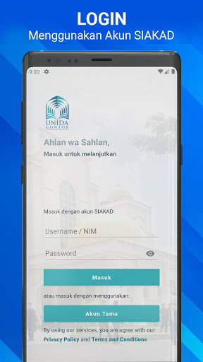 Android application UNIDA Gontor Mobile screenshort