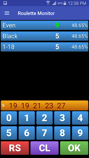 Android application Roulette Monitor screenshort