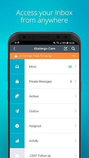 Android application Clarabridge Inbox screenshort