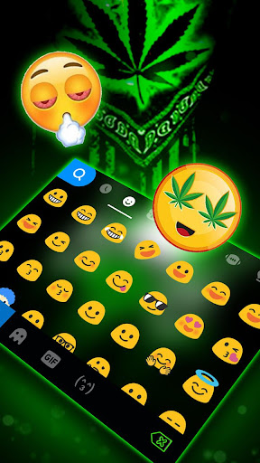 Weed Guns Skull Keyboard Theme Screen 3