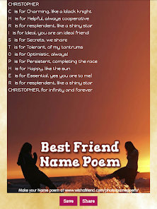 Name Meanings Poem Generator - Apps On Google Play