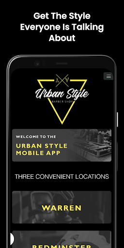Android application Urban Style Barber Shop screenshort