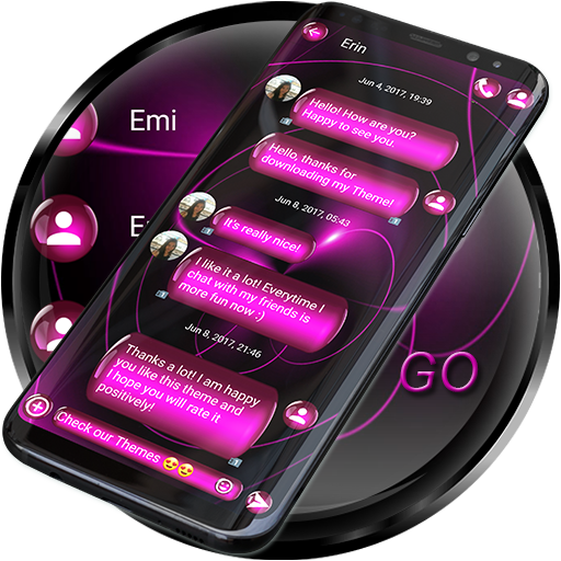 SMS Theme Sphere Pink - chat  Icon