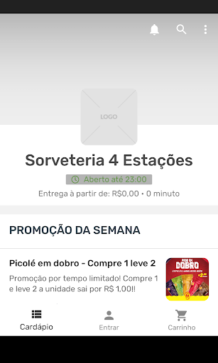 Android application Sorveteria 4 Estações screenshort