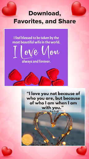 Android application Love Messages screenshort