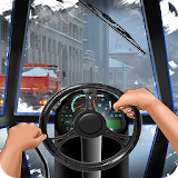 Drive Snowplow in City icon