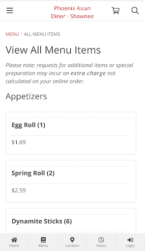 Phoenix Asian Diner - Shawnee Screen 2
