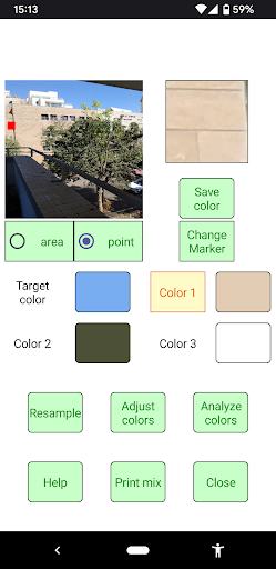 Android application Paragon Color Analyzer screenshort