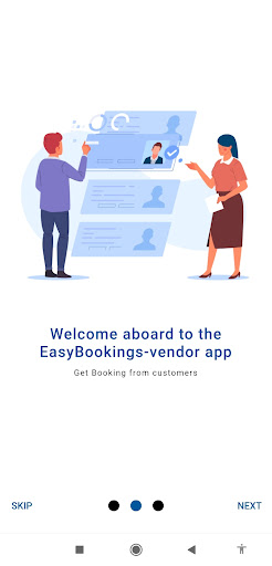 Android application Easy Bookings -vendor screenshort