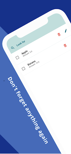 Android application Shopping list screenshort