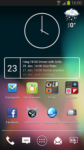 NextFour Agenda Widget Screen 2