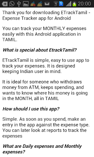 Tamil Expense Tracker