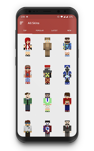 Android application Youtubers Skins screenshort