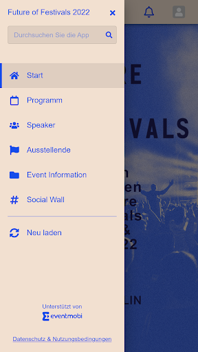 Future of Festivals App Screen 2